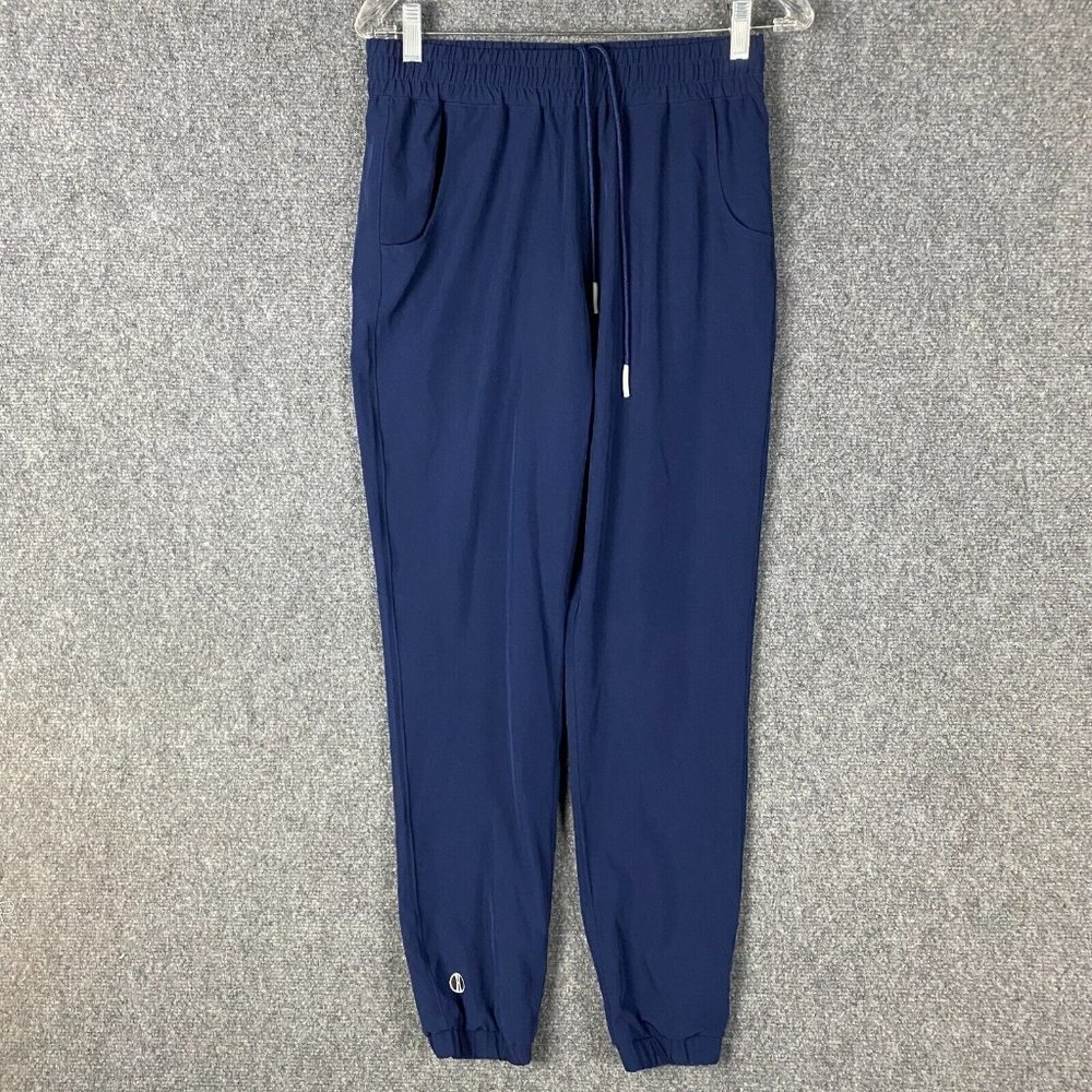 Holloway Joggers Women's Small Drawstring Stretch Navy Blue Polyester Blend S